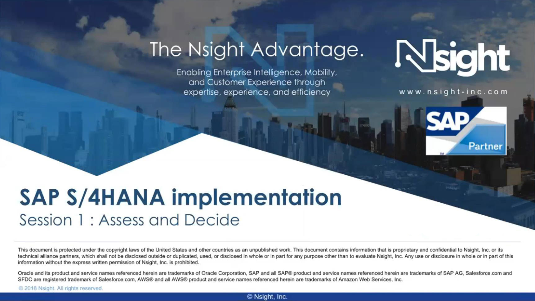 SAP S/4HANA Implementation Session 1 Assess and Decide