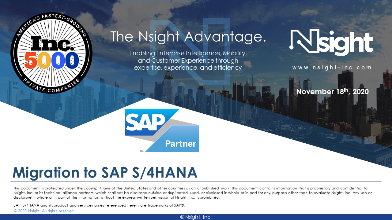 Migration to SAP S/4HANA