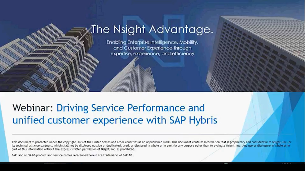 Driving Service Performance and unified customer experience with SAP Hybris