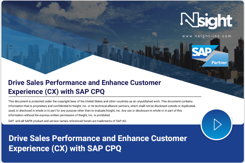Drive Sales Performance and Enhance Customer Experience (CX) with SAP CPQ